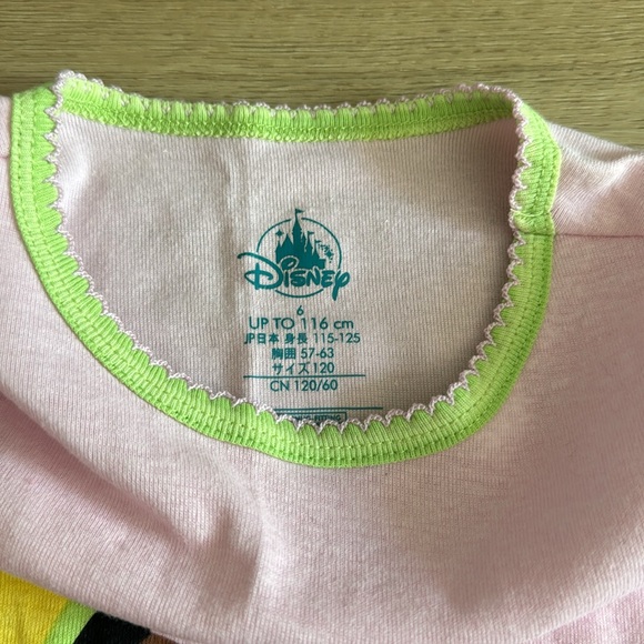 Pink Princess Disney Kids Pajamas, new with tags, size 6 (116 cm) - Picture 3 of 4